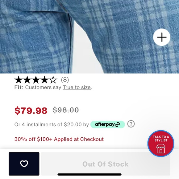 PLAID WEDGIE STRAIGHT FIT WOMEN'S JEANS
 ( sold out) - Picture 2 of 6